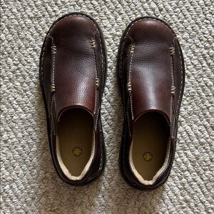 Dr. Martens Brown Leather Slip-On Shoes